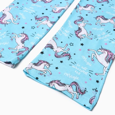 Home female "Unicorn" (T -shirt/pants), gray/blue color, size 46-11