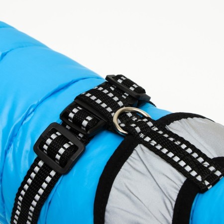 Jacket for dogs with a reflective harness, size 18 (DS 40, OG 50, Osh 38), Blue-5