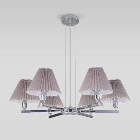 Suspended chandelier with lampshades PEONY, 40W, E14, 73x73x52 cm-3