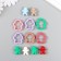 Busina for creativity plastic "Pechek-designer" mix 3.1x2.8x0.7 cm