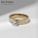 Ring Xuping Iskus, white color in gold, size 17