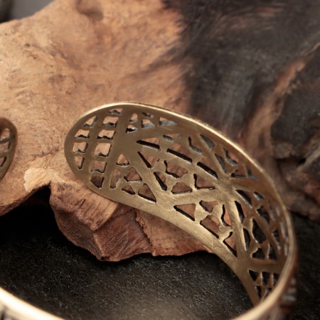 Bracelet wide "sown field", brass-1