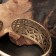 Bracelet wide "sown field", brass