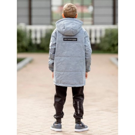 Park jacket for a boy, height 146 cm, color gray ash-4