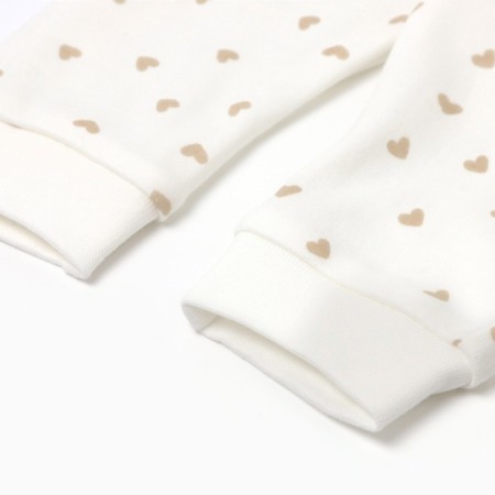 Pants for children, beige color/hearts, height 68 cm-2