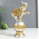 Souvenir Polystone "Elephant on a ball in the openwork blanket" 19x8.5x5.5 cm