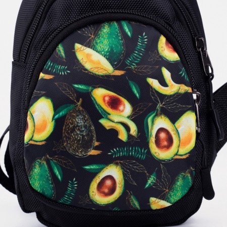 Avokado-Ryukzak bag, 15x10x26 cm, lightning departure, n/pocket, belt regulus, black-5