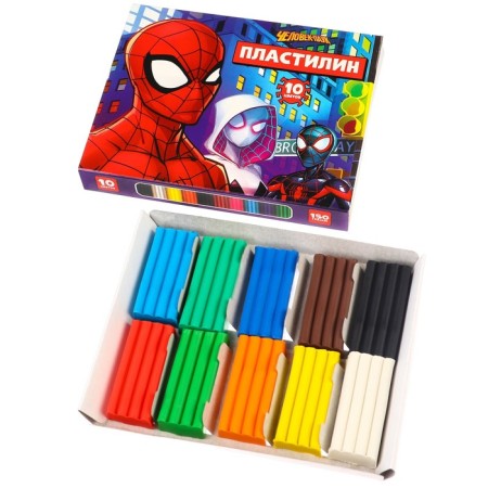 Plasticine 10 colors 150 g "Spider-Man"-1