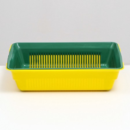 Deep toilet with a mesh of 36 x 25 x 9 cm, green/yellow-2