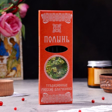 A set of traditional Russian incense "wormwood", 7pcs + stand-3