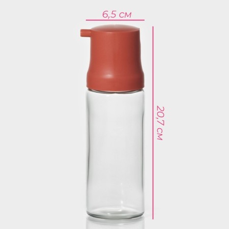 Glass bottle for sauces and oils of the "coral", 360 ml, 6.5 × 20.7 cm-2