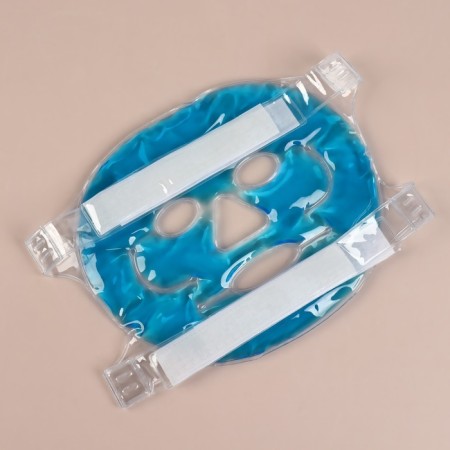 Facial mask hydrogel, cooling/warming, d = 21 cm, blue color-4