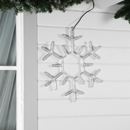 LED figure "Snowflake", 55 cm, duralite, 120 LED, 220 V, flicker, glow of white/blue-1