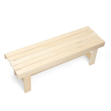 A bench (bench) wooden from linden 130 x 45 x 42 cm, without a back, for a bath and a summer residence-1