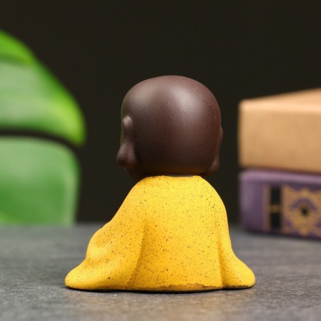 Figure "Buddha", 7x5 cm, yellow-2