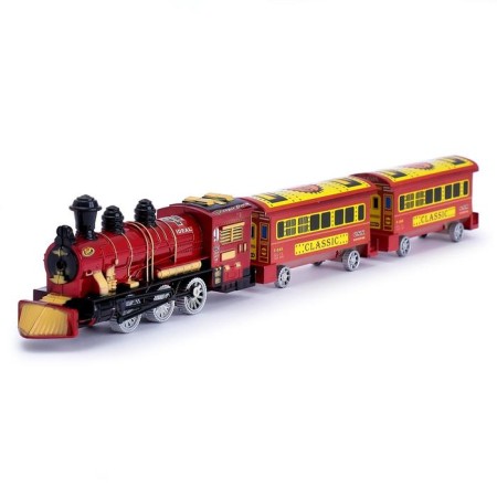 Inertial steam locomotive with wagons, MIX color-4