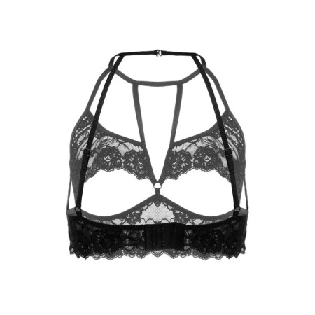 Erotic Brahlett Erolata Ellen lace with open lower Clivage, Black (46-48)-8
