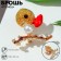 Brooch "Chick" on a branch, colored in gold