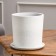 Flower pot "Roll" concrete, white, 4 l