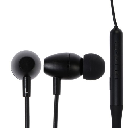V-21 headphones, wireless, vacuum, microphone, BT5.0, 150 mAh, with a rim for the neck, black-2