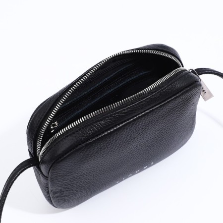 Women's bag Richet with a zipper, black color-4