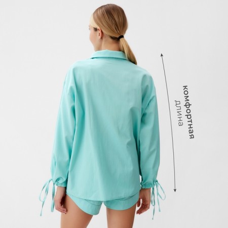 Female set (blouse, shorts) minku: casual collection mint color, river 42-15