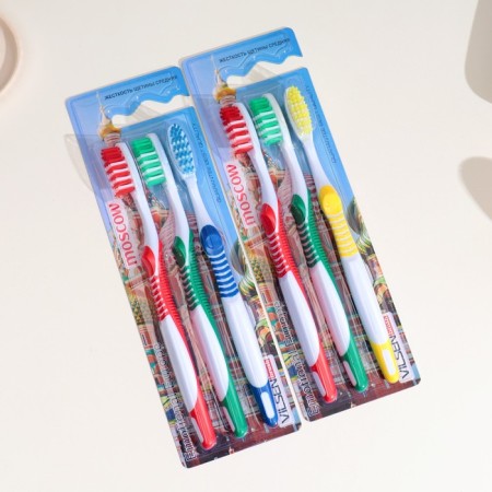Toothbrush "Moscow" Vilsen Brush, medium stiffness, 3 pcs-3