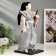 Collector doll "Samurai in a gray kimono with a sword" 30x12.5x12.5 cm