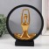 Souvenir Polystone "Greeting the Sun" Black with gold 19.2x5.9x21.5 cm