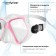 Diving mask Onlytop, white/pink color