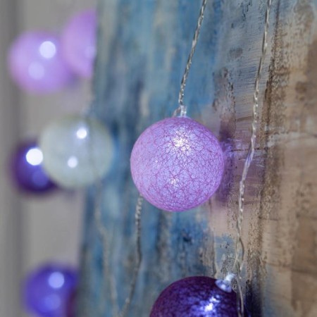 Garland “thread” 5 m with nozzles “lilac tangle”, ip20, transparent thread, 20 LED, white glow, 220 V-4