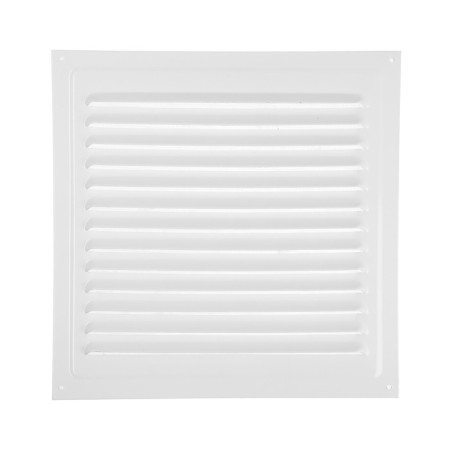 Ventilation grate "Cosmetic" RM3030, 300 x 300 mm, with a grid, metal, white