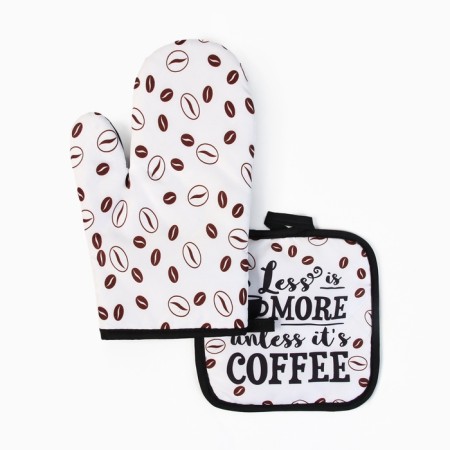 COMPLE COMPLE COMPLENT "COFFEE", TRASE 17X17 cm, mittens 26x16 cm, 100% p/e-1