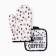 COMPLE COMPLE COMPLENT "COFFEE", TRASE 17X17 cm, mittens 26x16 cm, 100% p/e