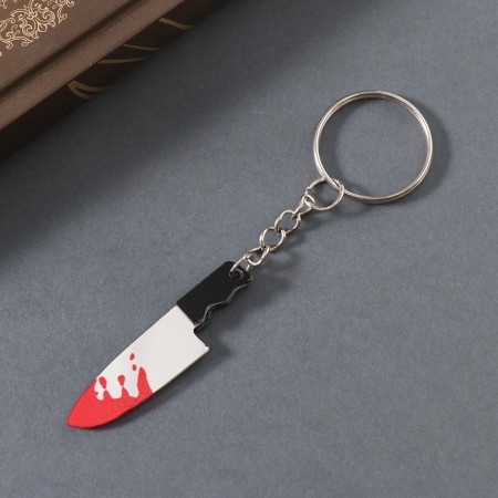 Acryl key a mirror "bloodied knife" 4.5x1x0.4 cm