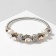 Bracelet Pearl "Margeri" stars, white color in silver, d = 6.5 cm