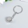 Metal keychain "Playing cube" silver 7.9x1.6x1.6 cm