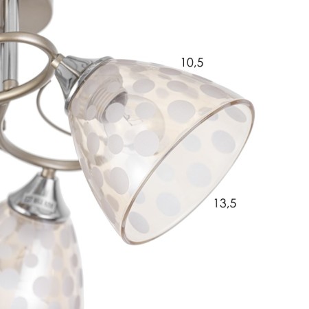 Lamp ceiling Sollar 54x54x26, 3x60W E27, gold, chrome-5
