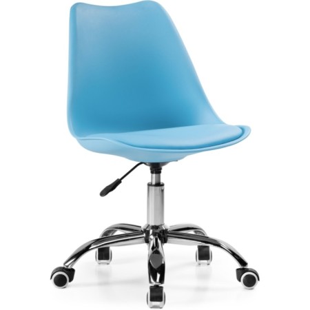 Computer chair Kolin Metal/Eco -leather/Plastic, Chrome/Blue 49x56x78 cm
