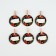 New Year's jewelry for glasses with wishes, circle, diam. 4.5 cm, 6 pcs.