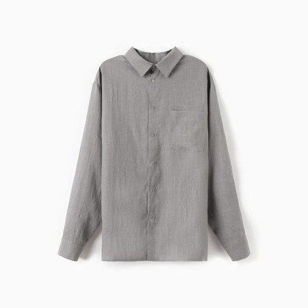 Men's shirt with long sleeve MIST R.52, Gray-5