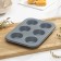 The form for baking is the shade “marble. Circle ", 27 × 19.2 cm, 6 cells, anti -stick coating, gray color