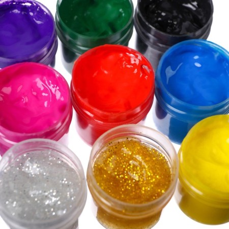 Gouache 7 colors + 2 colors with sparkles (gold, silver) 20 ml, PAW PATROL, Caramel-1