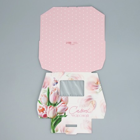 Confectionery packaging, a box with lamination "Tulips", 10 x 8 x 3.5 cm-4