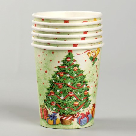 A glass of paper "New Year tree", a set of 6 pcs.-1