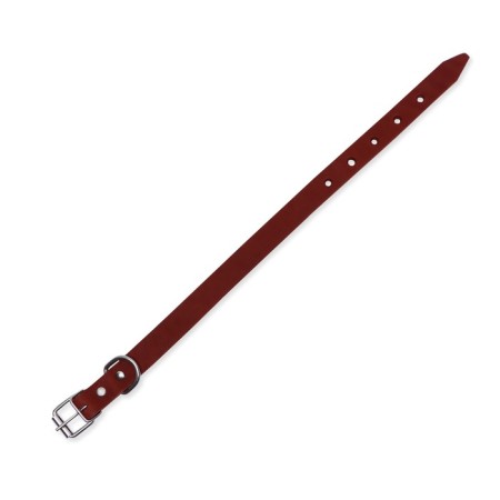 Collar of a single-layer leather, 45 x 2 cm, Osh 25-35 cm, brown-2