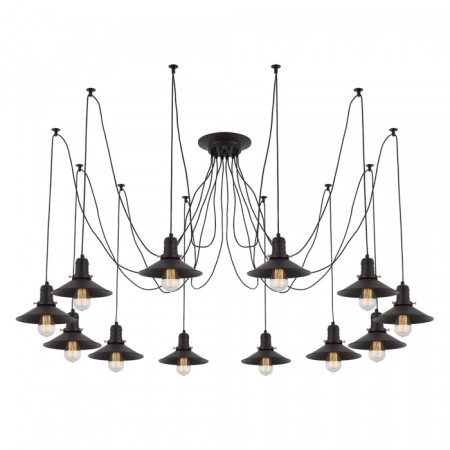 Suspended Citilux "Edison" CL451122, 12X75W, E27, Black Color-8