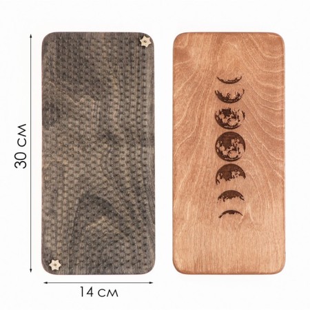 Sadhu, a board with nails, for yoga "Luna", 2 pcs, step 8 mm, 14 x 30 cm-1