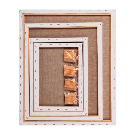 Set of canvases on a subframe, flax 100%, 4 pieces (25 × 35, 30 × 40, 40 × 50, 50 × 60 cm), medium -grained, 400 g/m2-8