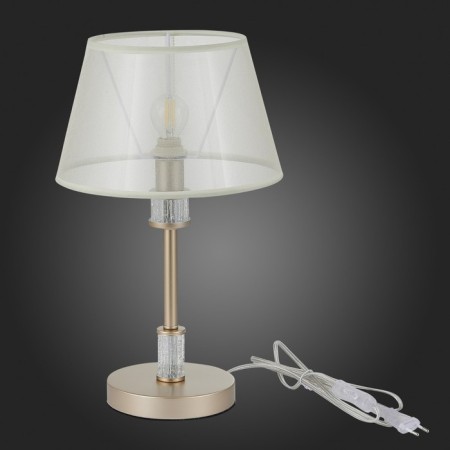 Evoluce bedside lamp. Sle107504-01. Manila. 1x40 W, E14, 26x26x42 cm, golden color-4